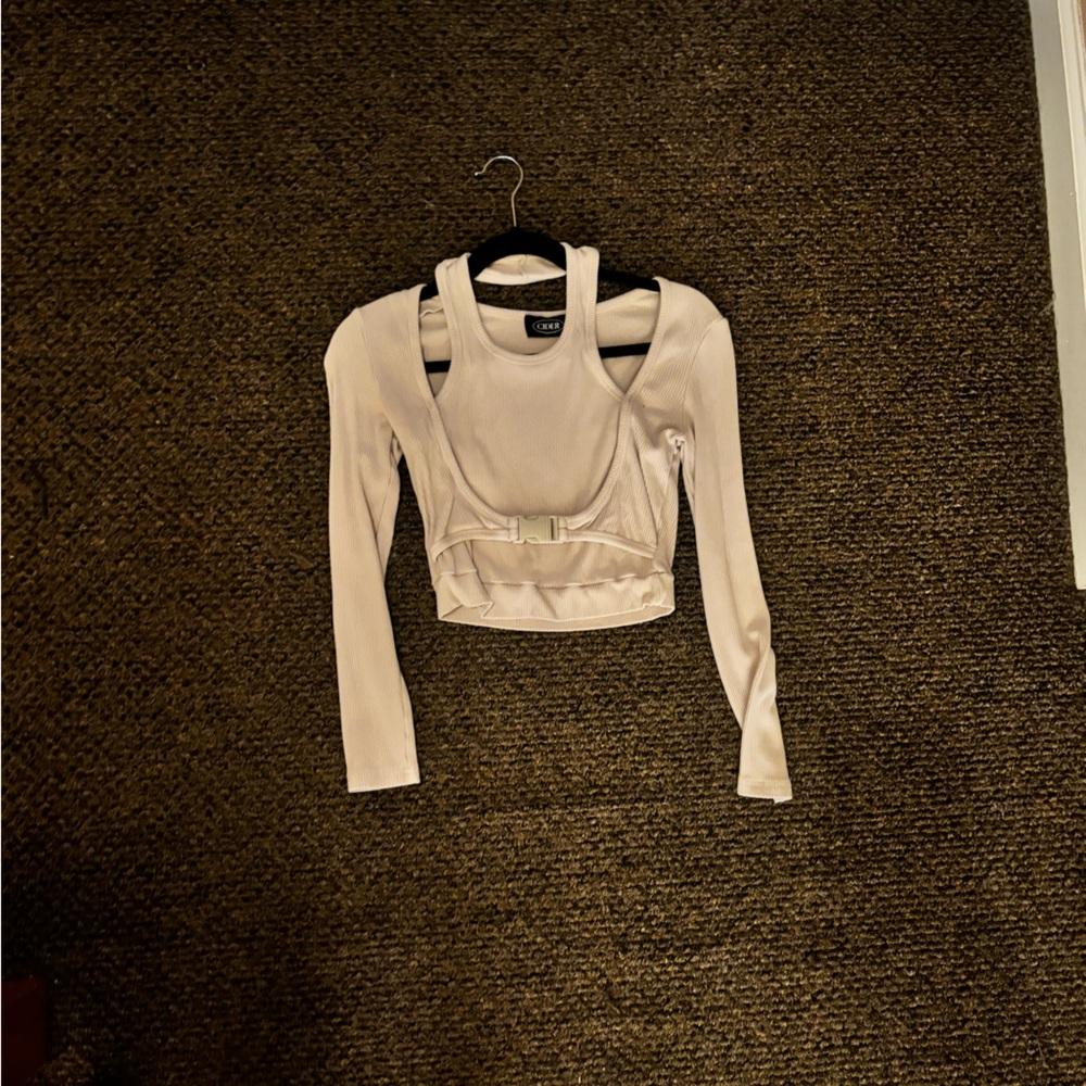 Cider Cream Cut Out Bustier Bodysuit
